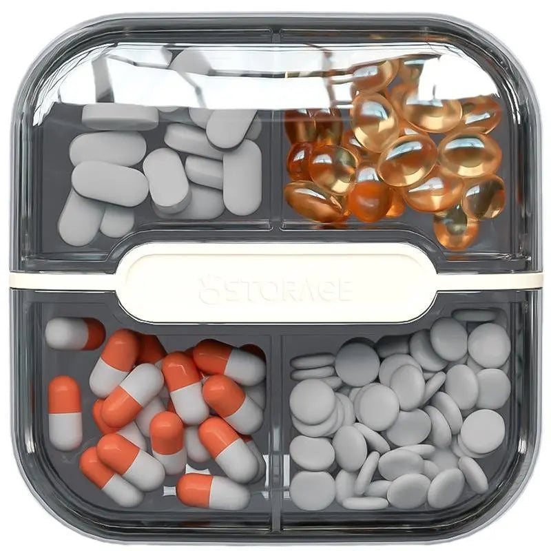 Clear Transparent Medicine Storage Box withHandle