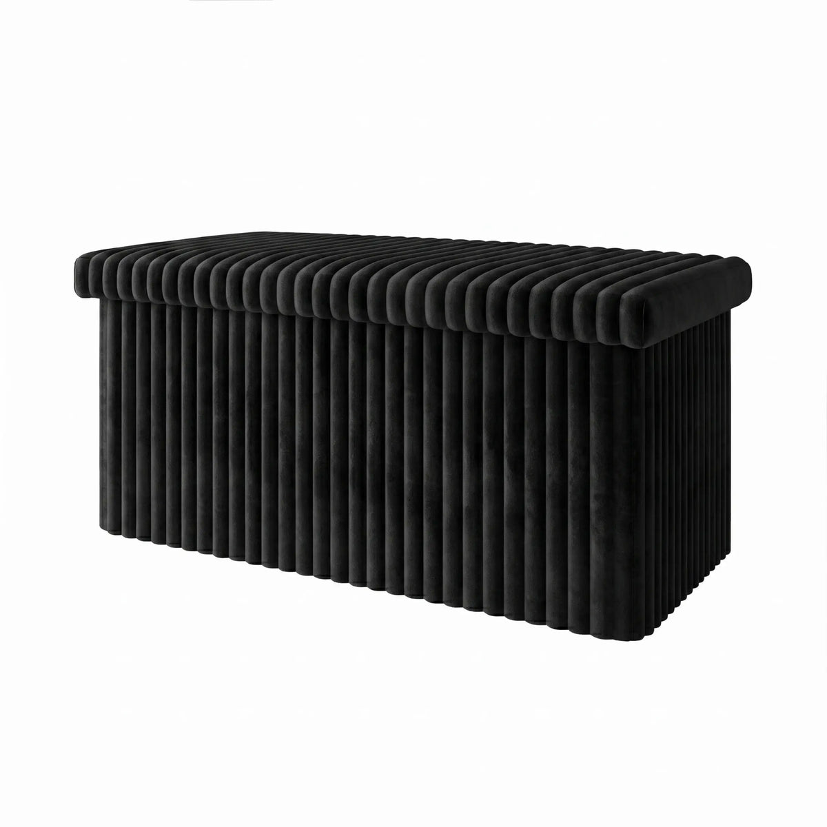 30" Tufted UpholsteredFolding Storage Ottoman Bench
