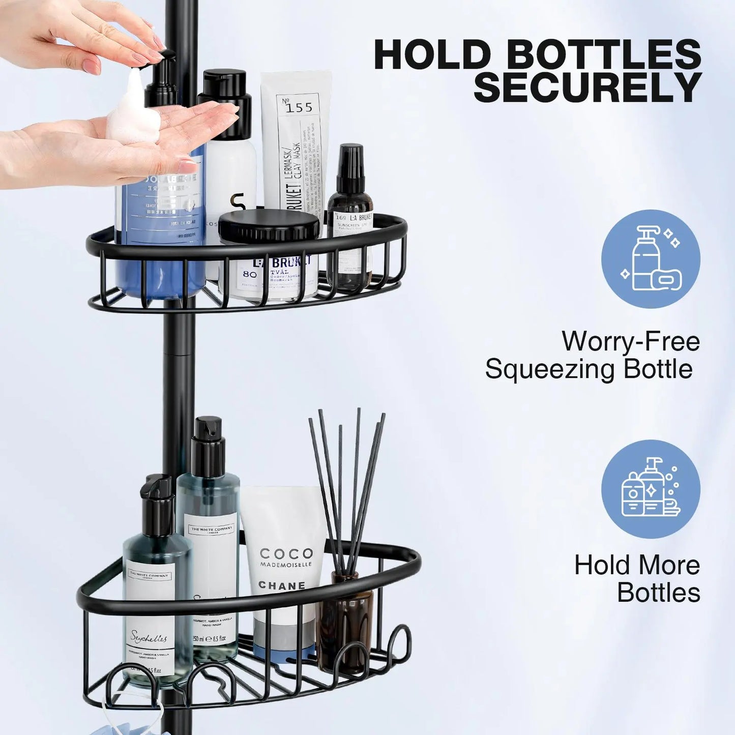 4 Tier Adjustable Corner Shower Caddy