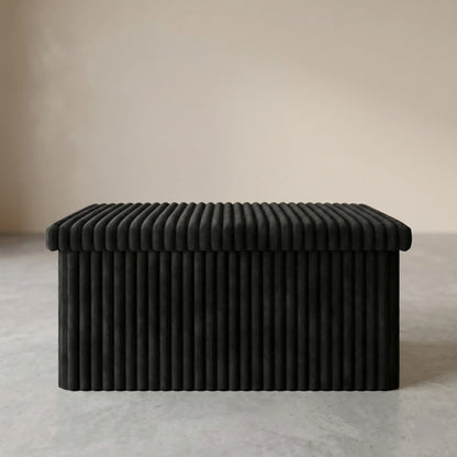 30" Tufted UpholsteredFolding Storage Ottoman Bench