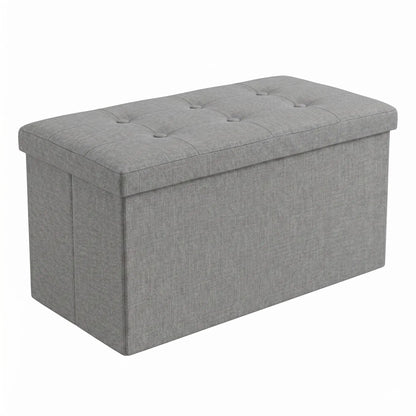 30" Tufted UpholsteredFolding Storage Ottoman Bench