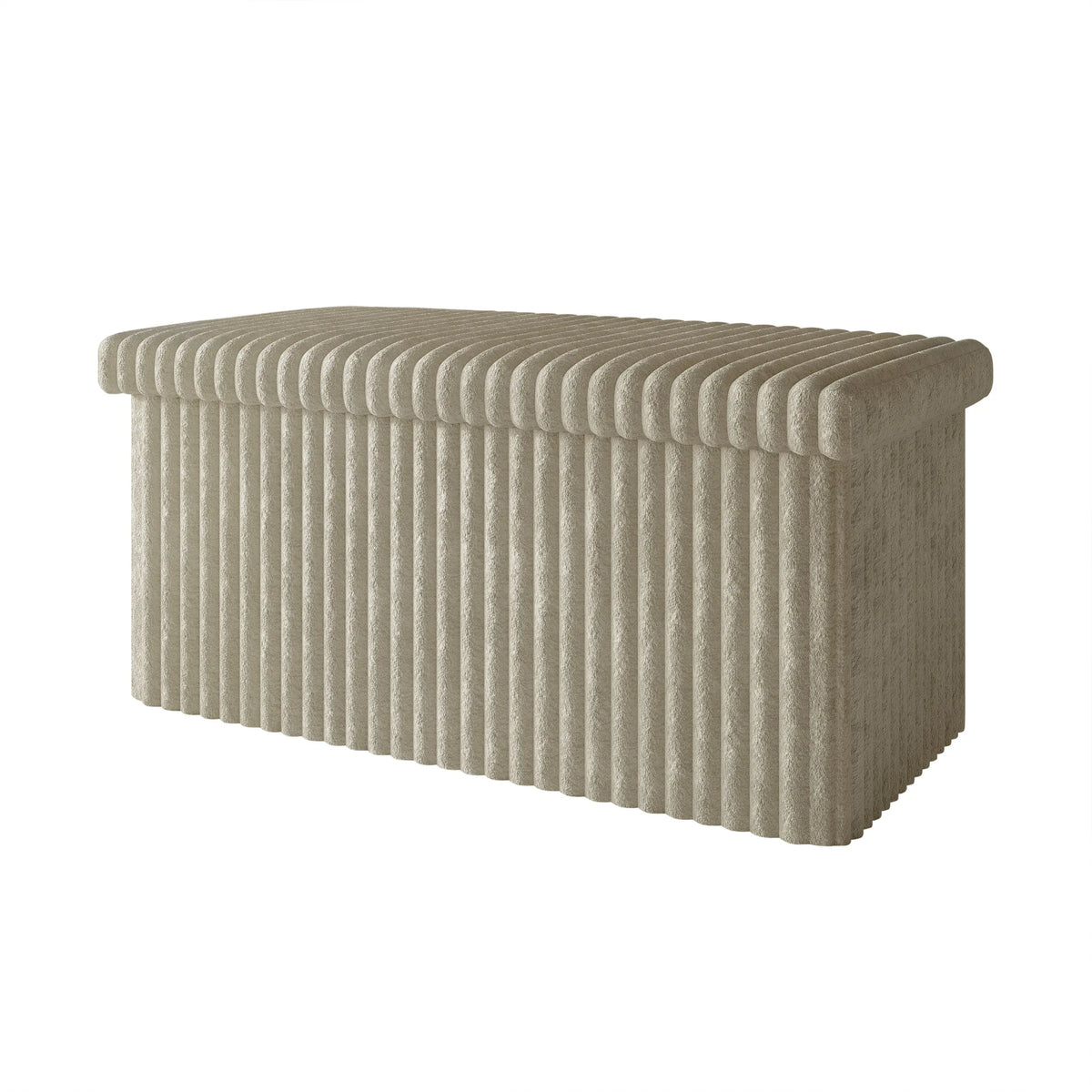 30" Tufted UpholsteredFolding Storage Ottoman Bench