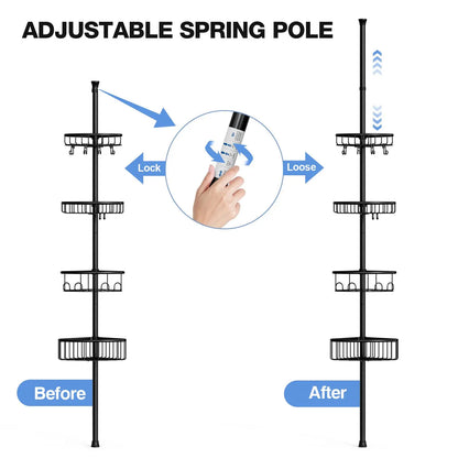 4 Tier Adjustable Corner Shower Caddy