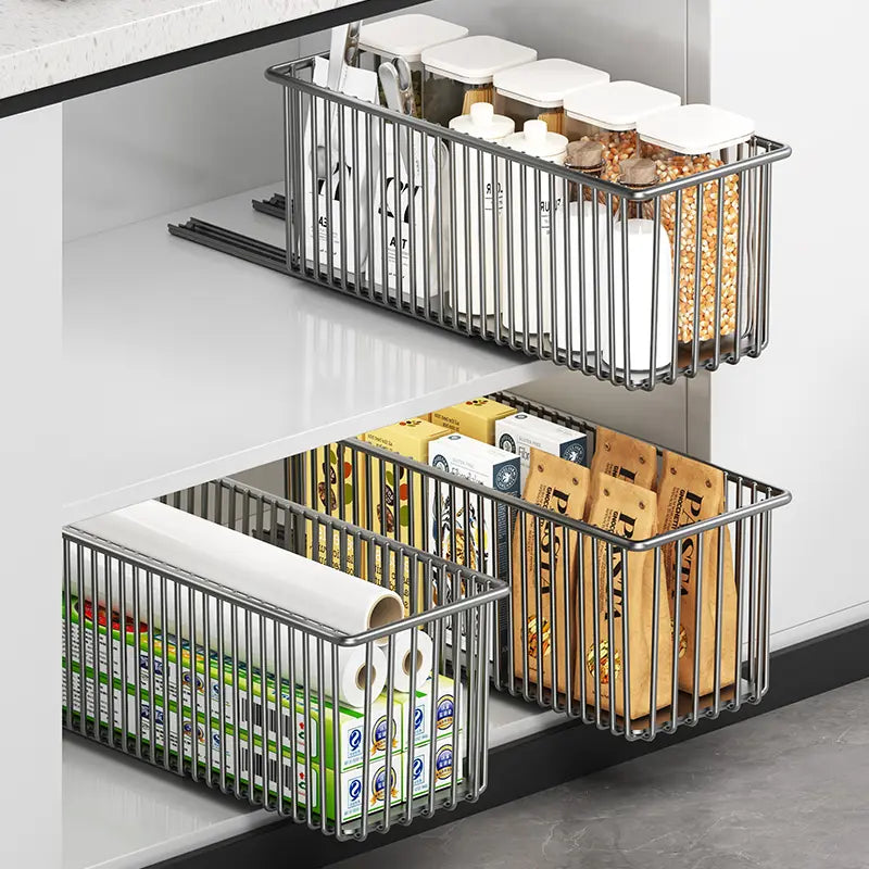 Pull-Out Cabinet Organizer Basket