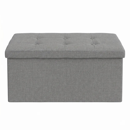 30" Tufted UpholsteredFolding Storage Ottoman Bench